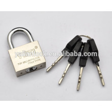 Nouvelle arrivée High Security Nickle Plated Galvanoplastie Argent Petit Mignon Carré Fer Padlock Fermeture en laiton / fer